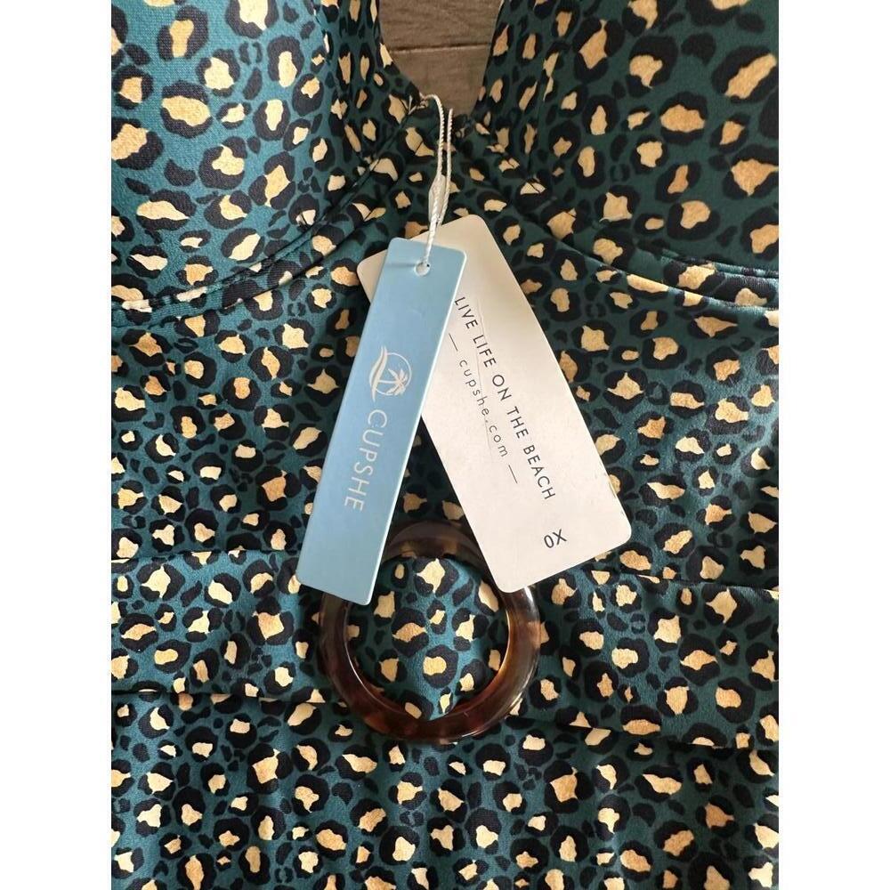 NWT CUPSHE Leopard O-Ring Underwire One Piece Swimsuit Women’s Plus size 0X (14) - Picture 8 of 14